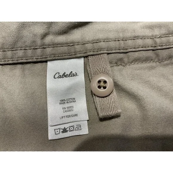 Cabelas Hiker Pant Size 36x32 (31.5 Msmt) Tan 7 Pocket Zip Button Closure - Picture 11 of 13